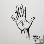 Tattoo design a silhouette of a hand, with a… – tattoo sketch (№1755329603_0, 16.08.2025 07:33) — tattoovalue.net