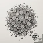 Tattoo sketch a pixelated “coin block” with c… – tattoo sketch (№1755330400_0, 16.08.2025 07:46) — tattoovalue.net