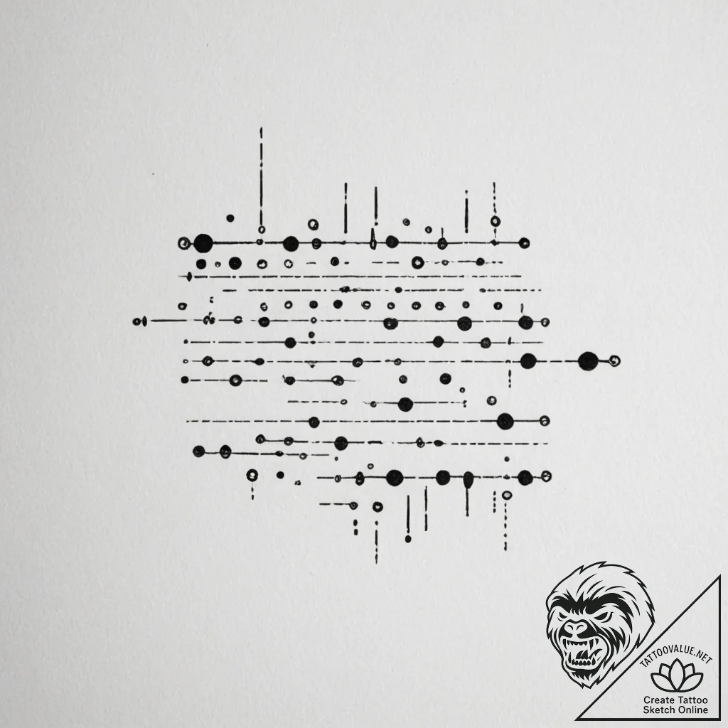 Morse code message - tattoo sketch (№1755331620_0, 16.08.2025 08:07) — tattoovalue.net
