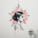 Tattoo sketch a silhouette of a person lookin… – tattoo sketch (№1755332021_0, 16.08.2025 08:13) — tattoovalue.net