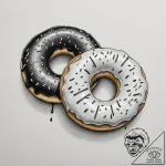 Tattoo design two halves of a donut., concept… – tattoo sketch (№1755333827_0, 16.08.2025 08:43) — tattoovalue.net