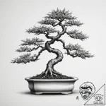 Bonsai – tattoo sketch (№1755336033_0, 16.08.2025 09:20) — tattoovalue.net