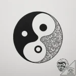 Tattoo sketch a half-yin, half-yang symbol on… – tattoo sketch (№1755336232_0, 16.08.2025 09:23) — tattoovalue.net