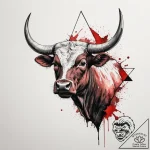 Tattoo design a taurus bull formed by a serie… – tattoo sketch (№1755336635_0, 16.08.2025 09:30) — tattoovalue.net