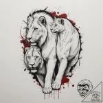 Tattoo sketch a powerful image of a lion and… – tattoo sketch (№1755336838_0, 16.08.2025 09:33) — tattoovalue.net