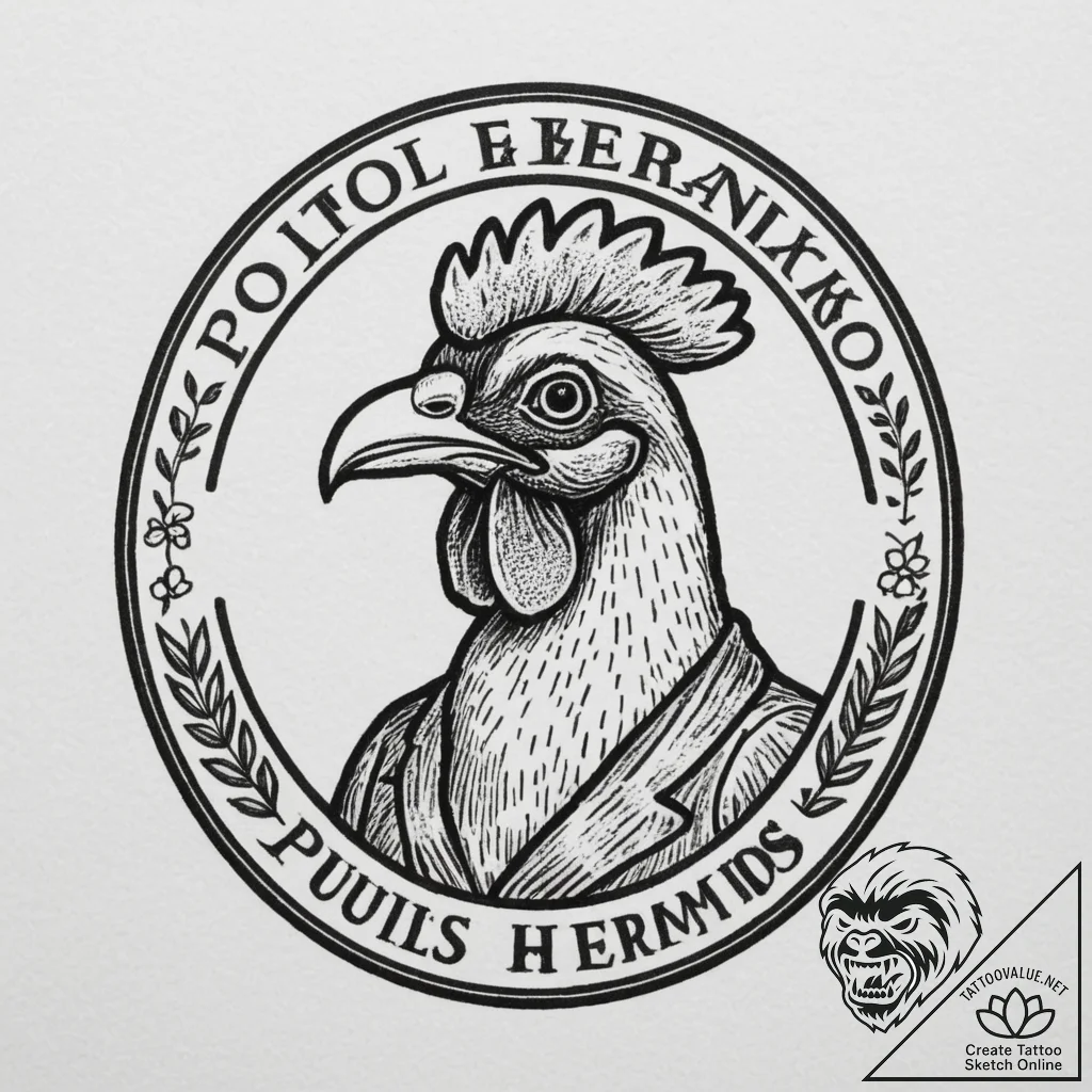 The los pollos hermanos logo, tattoo sketch d... - tattoo sketch (№1755337850_0, 16.08.2025 09:50) — tattoovalue.net