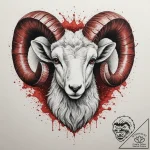 Tattoo sketch an aries ram’s head in intricat… – tattoo sketch (№1755338050_0, 16.08.2025 09:54) — tattoovalue.net