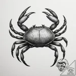 Tattoo design a cancer crab, its shell as a b… – tattoo sketch (№1755339254_0, 16.08.2025 10:14) — tattoovalue.net