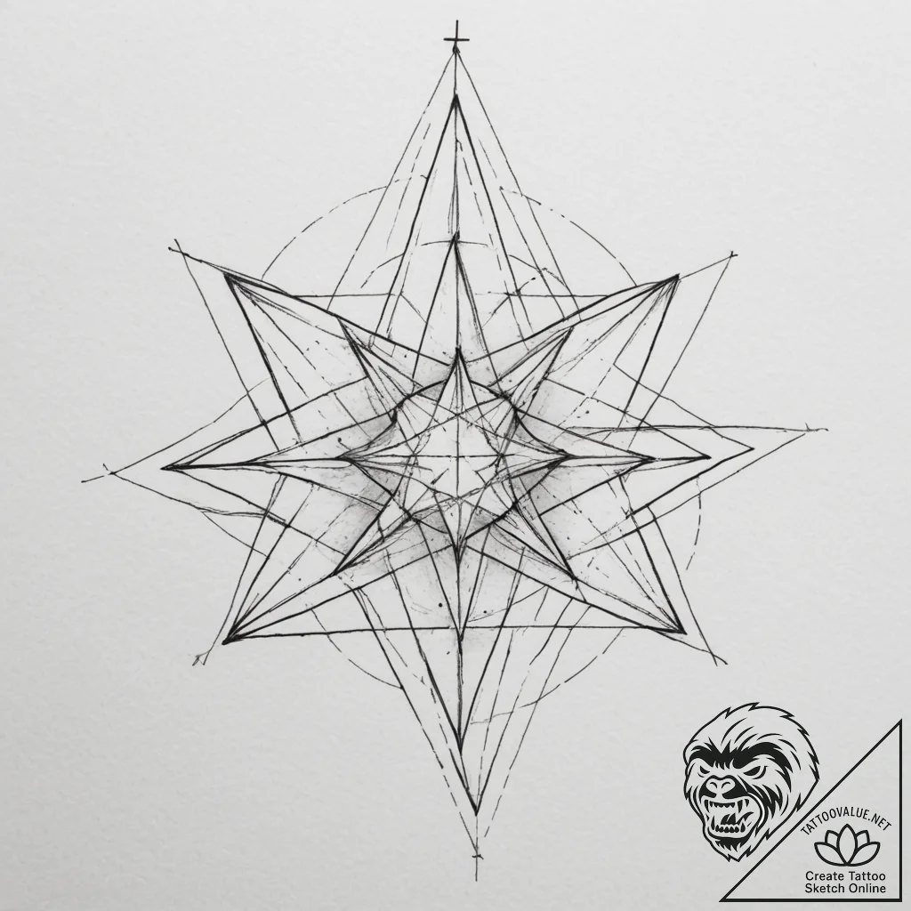Tattoo design a 'star map' with two specific... - tattoo sketch (№1755340062_0, 16.08.2025 10:27) — tattoovalue.net