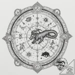 Tattoo sketch a zodiac constellation on an an… – tattoo sketch (№1755341061_0, 16.08.2025 10:44) — tattoovalue.net