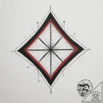 Rhombus, tattoo flash sheet design, black and… – tattoo sketch (№1755341859_0, 16.08.2025 10:57) — tattoovalue.net