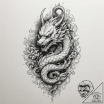 Tattoo design a pixelated key unlocking a det… – tattoo sketch (№1755344278_0, 16.08.2025 11:37) — tattoovalue.net