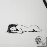 Tattoo design ‘afk’ with a sleeping character… – tattoo sketch (№1755344678_0, 16.08.2025 11:44) — tattoovalue.net