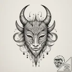 Tattoo design a blackwork tattoo of the zodia… – tattoo sketch (№1755345480_0, 16.08.2025 11:58) — tattoovalue.net