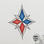Tattoo design a “thin blue line” or “thin red… – tattoo sketch (№1755346081_0, 16.08.2025 12:08) — tattoovalue.net