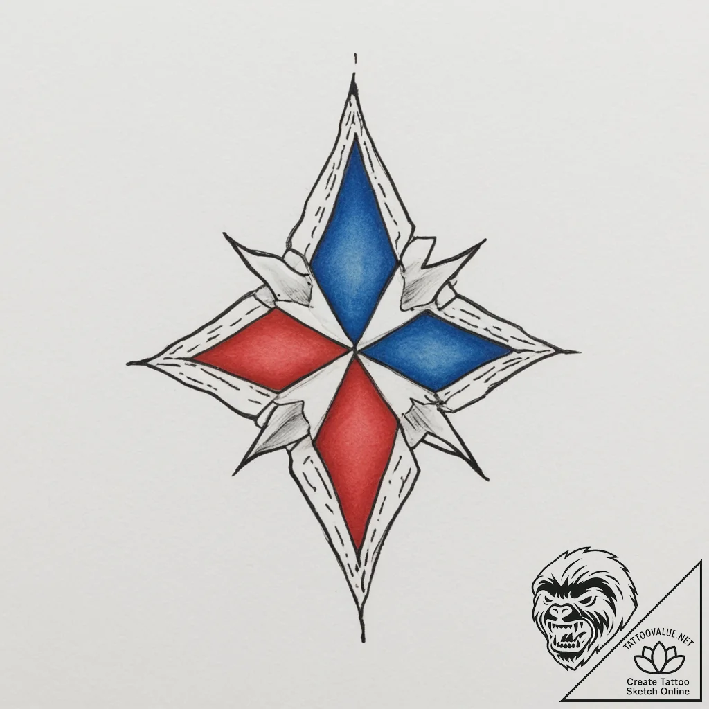 Tattoo design a "thin blue line" or "thin red... - tattoo sketch (№1755346081_0, 16.08.2025 12:08) — tattoovalue.net