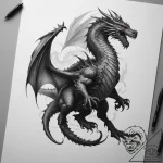 Tattoo sketch an epic battle scene silhouette… – tattoo sketch (№1755346683_0, 16.08.2025 12:18) — tattoovalue.net