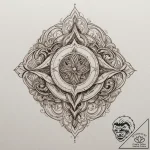 Tattoo sketch an abstract flow of energy betw… – tattoo sketch (№1755347086_0, 16.08.2025 12:24) — tattoovalue.net