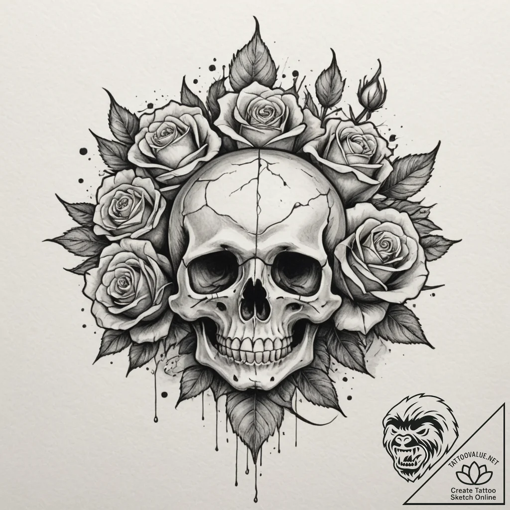 Tattoo design a pixelated explosion that tran... - tattoo sketch (№1755347287_0, 16.08.2025 12:28) — tattoovalue.net