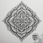 Icon of god mothers, tattoo line art, black a… – tattoo sketch (№1755347487_0, 16.08.2025 12:31) — tattoovalue.net