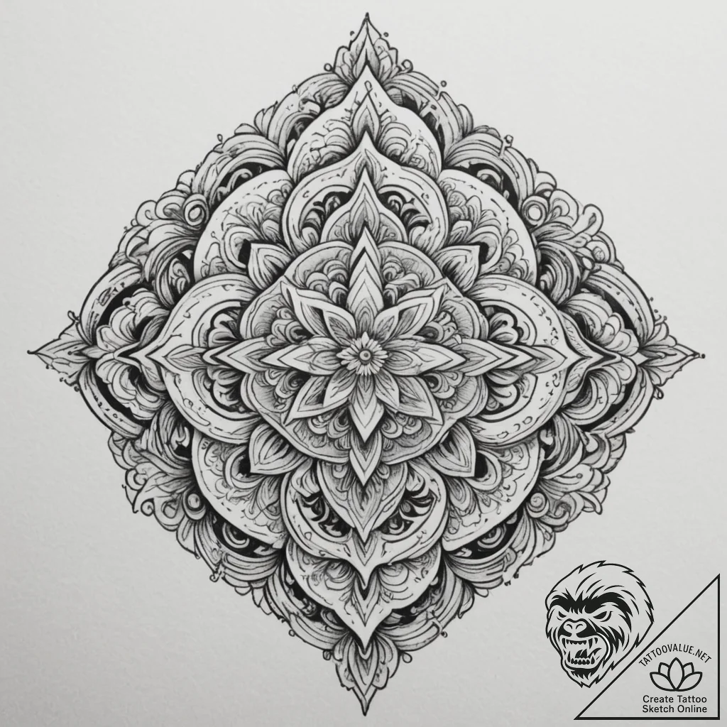 Icon of god mothers, tattoo line art, black a... - tattoo sketch (№1755347487_0, 16.08.2025 12:31) — tattoovalue.net