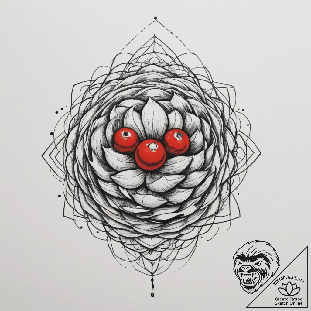 Tattoo sketch: a stylized depiction of a crad... - tattoo sketch (№1755347688_0, 16.08.2025 12:34) — tattoovalue.net