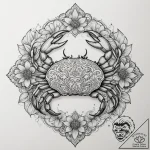 Tattoo design a cancer crab, with its shell c… – tattoo sketch (№1755347889_0, 16.08.2025 12:38) — tattoovalue.net