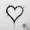 Tattoo sketch a heart silhouette made of a fa... - tattoo sketch (№1755348290_0, 16.08.2025 12:44) — tattoovalue.net