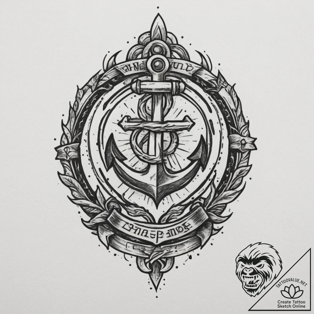 Tattoo sketch a stylized "uploading" symbol w... - tattoo sketch (№1755349298_0, 16.08.2025 13:01) — tattoovalue.net