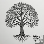 Tattoo design a stylized ‘tree of life’ from… – tattoo sketch (№1755349903_0, 16.08.2025 13:11) — tattoovalue.net