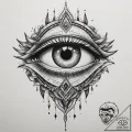 Tattoo design a cybernetic eye with glowing o... - tattoo sketch (№1755350901_0, 16.08.2025 13:28) — tattoovalue.net