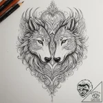 Tattoo sketch a stylized ‘spirit animal’ for… – tattoo sketch (№1755352705_0, 16.08.2025 13:58) — tattoovalue.net