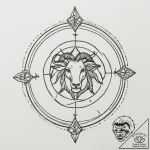 Tattoo design a minimalist zodiac symbol with… – tattoo sketch (№1755353309_0, 16.08.2025 14:08) — tattoovalue.net