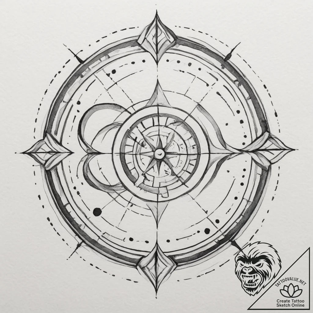 Tattoo design an abstract representation of t... - tattoo sketch (№1755354507_0, 16.08.2025 14:28) — tattoovalue.net