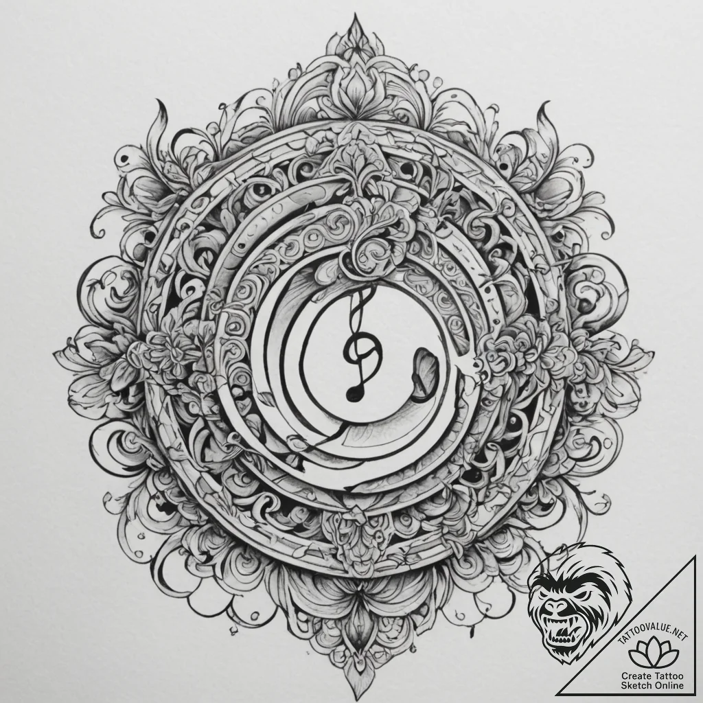 Music player, ink illustration for tattoo, bl... - tattoo sketch (№1755355901_0, 16.08.2025 14:51) — tattoovalue.net