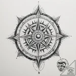 Tattoo design: a stylized kolovrat with subtl… – tattoo sketch (№1755356100_0, 16.08.2025 14:55) — tattoovalue.net