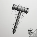 Tattoo sketch: stylized depiction of perun’s… – tattoo sketch (№1755359715_0, 16.08.2025 15:55) — tattoovalue.net
