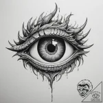 Tattoo design a dragon’s eye, intense and anc… – tattoo sketch (№1755360117_0, 16.08.2025 16:01) — tattoovalue.net
