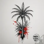 Palm tree, tattoo flash sheet design, detaile… – tattoo sketch (№1755360315_0, 16.08.2025 16:05) — tattoovalue.net