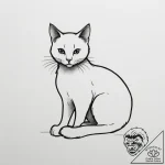 Tattoo sketch a small, elegant cat silhouette… – tattoo sketch (№1755361518_0, 16.08.2025 16:25) — tattoovalue.net