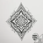 Tattoo sketch a series of interconnected geom… – tattoo sketch (№1755361922_0, 16.08.2025 16:32) — tattoovalue.net