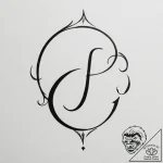 Tattoo sketch a subtle initial with a small,… – tattoo sketch (№1755362122_0, 16.08.2025 16:35) — tattoovalue.net