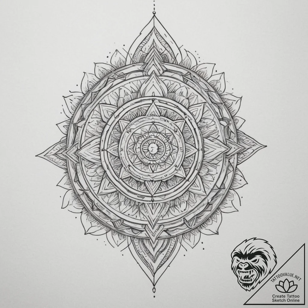 An old wooden pier stretching out into a calm... - tattoo sketch (№1755363109_0, 16.08.2025 16:51) — tattoovalue.net