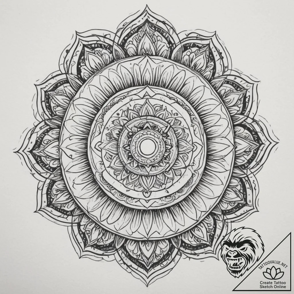 Tattoo sketch a subtle light emanating from w... - tattoo sketch (№1755364122_0, 16.08.2025 17:08) — tattoovalue.net