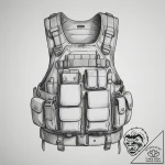 Tattoo sketch a generic tactical vest or plat… – tattoo sketch (№1755365546_0, 16.08.2025 17:32) — tattoovalue.net