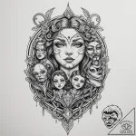 Strings with puppets, artistic tattoo sketch,… – tattoo sketch (№1755366156_0, 16.08.2025 17:42) — tattoovalue.net