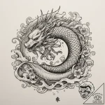 Tattoo sketch a zodiac animal trying to escap… – tattoo sketch (№1755366996_0, 16.08.2025 17:56) — tattoovalue.net
