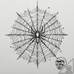 Tattoo design a delicate, intricate spiderweb… – tattoo sketch (№1755368620_0, 16.08.2025 18:23) — tattoovalue.net