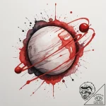The astrological symbol for a planet (e.g., j… – tattoo sketch (№1755369023_0, 16.08.2025 18:30) — tattoovalue.net