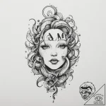 Tattoo sketch “i am” text for aries, with a f… – tattoo sketch (№1755369823_0, 16.08.2025 18:43) — tattoovalue.net